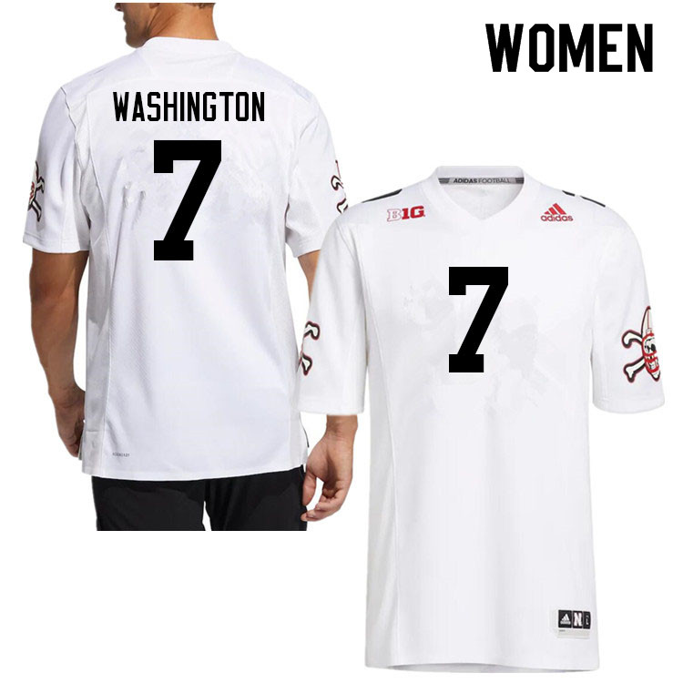 Women #7 Marcus Washington Nebraska Cornhuskers College Football Jerseys Sale-Strategy